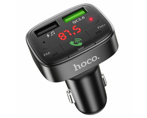 АЗП з FM-модулятором HOCO E59 Promise QC3.0 car BT FM transmitter 18W Black