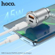 АЗП Hoco NZ10 45W 3A USB-A+USB-C gray PLS-00-00170676