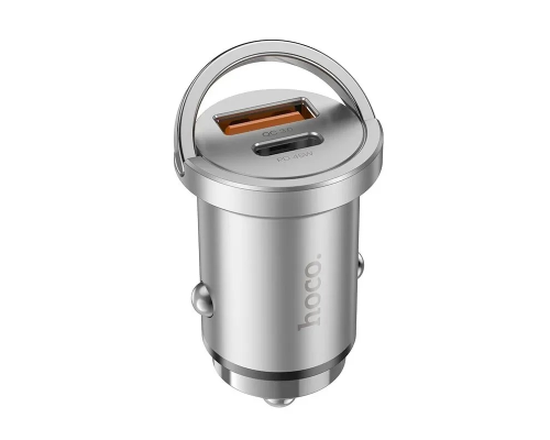 АЗП Hoco NZ10 45W 3A USB-A+USB-C gray PLS-00-00170676