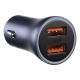 АЗП Baseus Golden Contactor Pro 40W 3A 2USB-A з кабелем Type-C dark-gray PLS-00-00106809