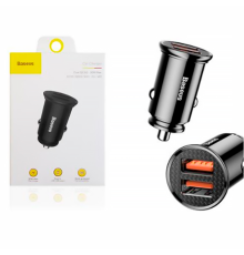 АЗП Baseus Circular Plastic 30W 3A 2USB-A black PLS-00-00048806