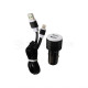 Автомобільний зарядний пристрій CHARGER 2в1 2USB 2.4A + Lightning black