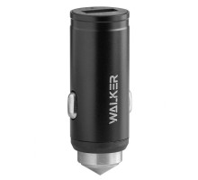 Автомобільний зарядний пристрій (адаптер) WALKER WCR-23 Qualcoмм 1USB QC3.0 / 2.4A black