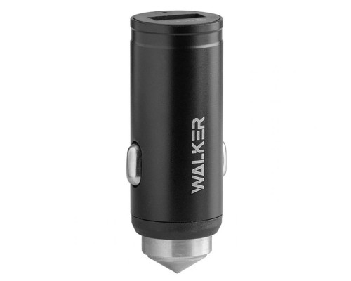 Автомобільний зарядний пристрій (адаптер) WALKER WCR-23 Qualcoмм 1USB QC3.0 / 2.4A black