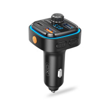 Автомобільний зарядний пристрій (адаптер) - FM-трансмітер XO BCC08 PD / 2USB / 3.1A black TPS-2710000262091 2710000262091