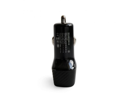 Автомобільний зарядний пристрій (адаптер) WALKER WCR-33 QC3.0 2USB / 36W black