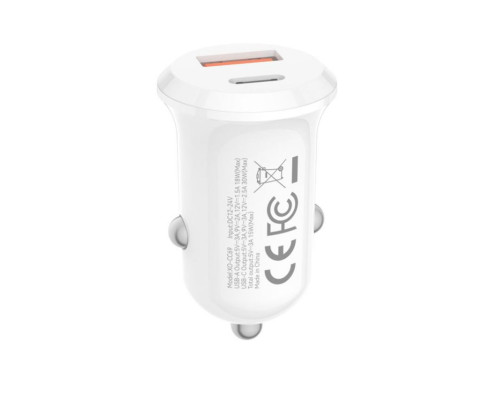 Автомобільний зарядний пристрій (адаптер) XO CC69 PD / QC3.0 / 30W white TPS-2710000344513 2710000344513