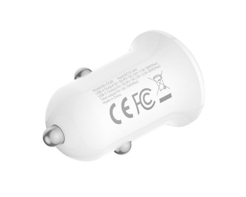Автомобільний зарядний пристрій (адаптер) XO CC69 PD / QC3.0 / 30W white TPS-2710000344513 2710000344513
