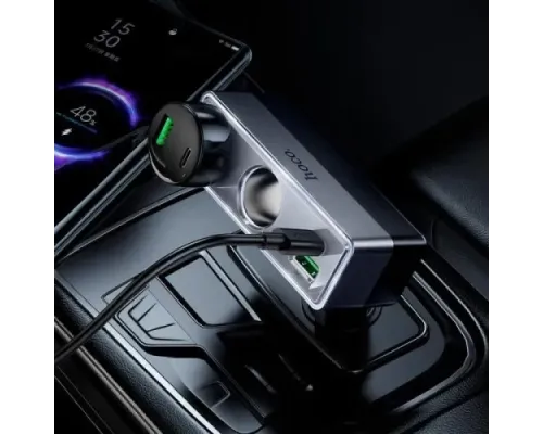 АЗП HOCO Z65B Smart dual cigarette lighter(PD48W/1A1C) car charger Black mag-6942007673181153956