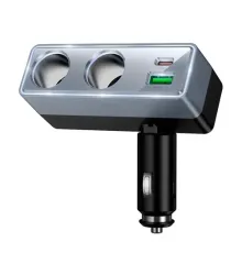 АЗП HOCO Z65B Smart dual cigarette lighter(PD48W/1A1C) car charger Black mag-6942007673181153956