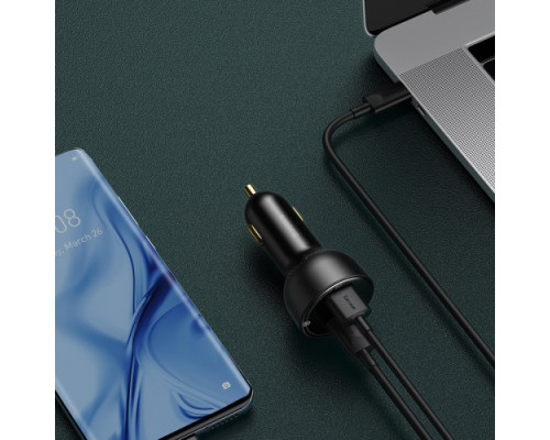 АЗП Baseus Superme Digital Display PPS Dual Quick Charger Car Charger 100W Black CCZX-01 mag-6953156206717135379