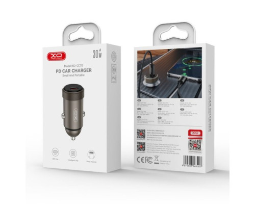 АЗП XO CC70 mini Metal Single PD30W Чорний mag-6975837583207140460