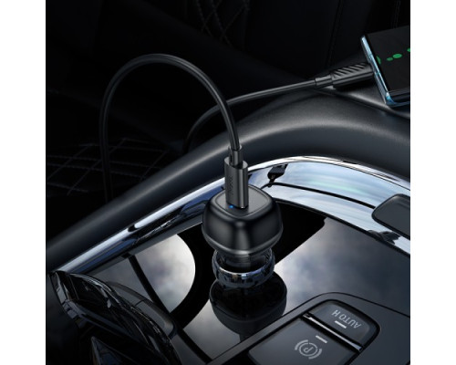 АЗП HOCO Z58 Rank single port PD30W car charger Black mag-6942007641425138252