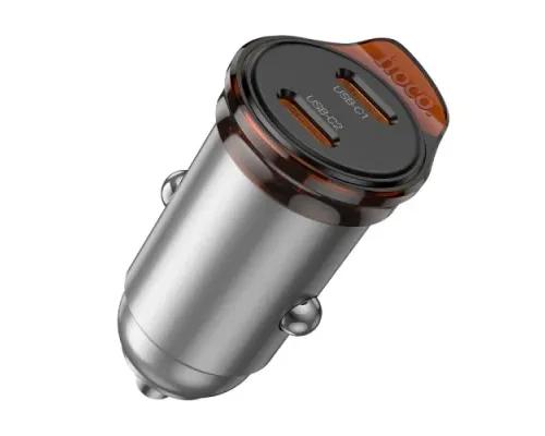 АЗП HOCO NZ16B Rigorous PD45W(2C) car charger Metal Grey mag-6942007644778153030