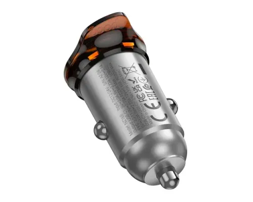 АЗП HOCO NZ16B Rigorous PD45W(2C) car charger Metal Grey mag-6942007644778153030