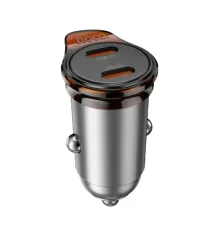 АЗП HOCO NZ16B Rigorous PD45W(2C) car charger Metal Grey mag-6942007644778153030