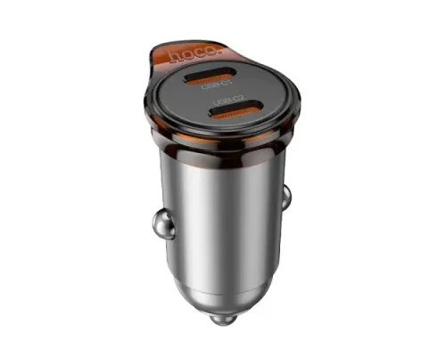 АЗП HOCO NZ16B Rigorous PD45W(2C) car charger Metal Grey mag-6942007644778153030