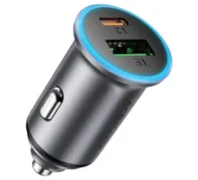 АЗП ACEFAST B15 65W (USB-A+USB-C) dual port metal car charger Metal grey mag-6974316284963153805