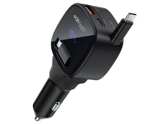 АЗП ACEFAST B17 95W car charger with telescopic cable Back mag-6974316285946153363