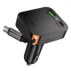 АЗП HOCO NZ18 Guardian PD65W(2C1A) car charger with retractable cable black mag-6942007658546145621