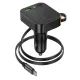 АЗП HOCO NZ18 Guardian PD65W(2C1A) car charger with retractable cable black mag-6942007658546145621