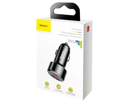 АЗП Baseus Magic Series PPS PDout/USB 45W/QC/PD/LCD Black CCMLC20C-01 mag-6953156293182145786