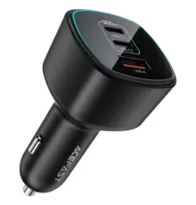 АЗП ACEFAST B18 200W (2USB-C+USB-A) fast car charger Black mag-6974316285953153364