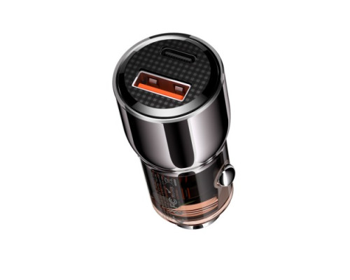 АЗП XO CC58 car charging USB-A/Type-C 95W Чорний mag-6920680850112140369