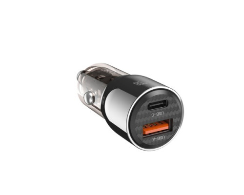 АЗП XO CC58 car charging USB-A/Type-C 95W Чорний mag-6920680850112140369