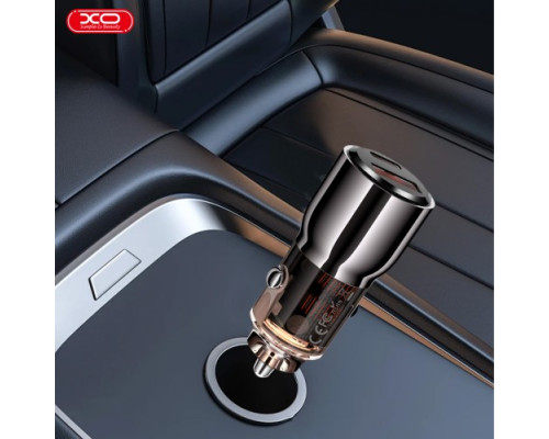 АЗП XO CC58 car charging USB-A/Type-C 95W Чорний mag-6920680850112140369