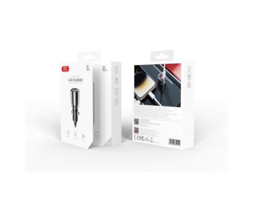 АЗП XO CC58 car charging USB-A/Type-C 95W Чорний mag-6920680850112140369