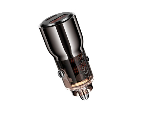 АЗП XO CC58 car charging USB-A/Type-C 95W Чорний mag-6920680850112140369