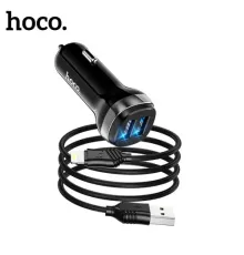 АЗП HOCO Z40 Superior 2USB/2,4A + Lightning Cable Black 4+1 mag-6931474739674146839