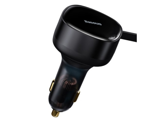 АЗП Baseus Enjoyment Retractable 2-in-1 Car Charger C+C 33W Black C00035500111-00 mag-693217262926754429