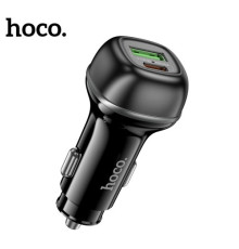 АЗП HOCO Z58A Rank 48W dual port PD30W+QC3.0 car charger Black mag-6942007641456143494