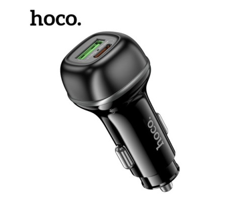 АЗП HOCO Z58A Rank 48W dual port PD30W+QC3.0 car charger Black mag-6942007641456143494