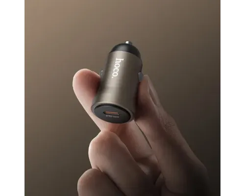 АЗП HOCO Z62A Energy single port PD30W car charger metal gray mag-6942007662499145059