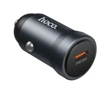 АЗП HOCO Z62A Energy single port PD30W car charger metal gray mag-6942007662499145059