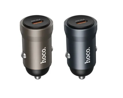 АЗП HOCO Z62A Energy single port PD30W car charger metal gray mag-6942007662499145059