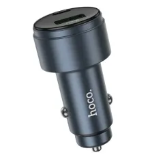 АЗП HOCO Z57B Glorious 63W dual-port digital display PD45W+QC3.0 car charger Black mag-6942007633161144367