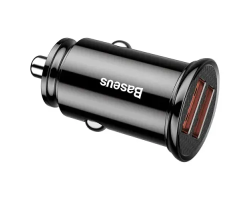 АЗП Baseus Circular Plastic PPS Dual QC3.0 2USB/5A/30W/QC3.0 Black CCALL-YD01 mag-6953156286511147510