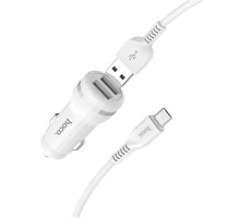 АЗП HOCO Z27 Staunch 2USB/2,4A+Micro White 4+1 mag-695753109286541790