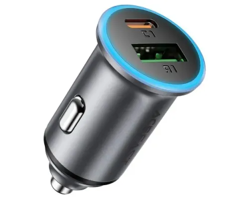 АЗП ACEFAST B15 65W (USB-A+USB-C) dual port metal car charger Grey mag-6974316284963153752