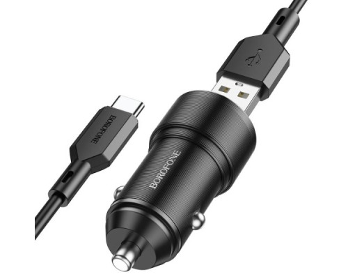 АЗП BOROFONE BZ19 Wisdom 2USB/2.4A + Cable Type-C чорний mag-697444338739112790