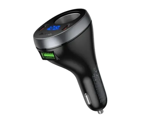 АЗП HOCO Z61A Correct PD60W(2C1A) cigarette lighter car charger black mag-6942007658539146747