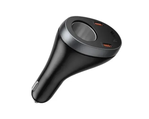 АЗП HOCO Z61A Correct PD60W(2C1A) cigarette lighter car charger black mag-6942007658539146747