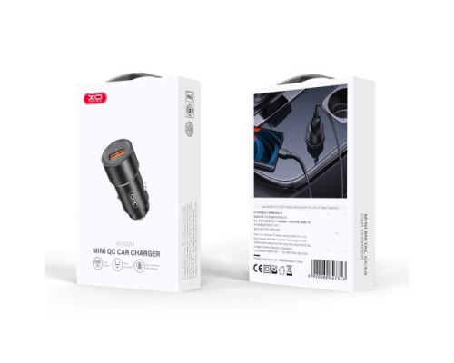 АЗП XO CC54 USB QC3.0 18W Чорний mag-6920680840366140347