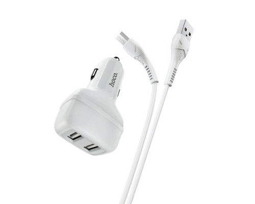 АЗП HOCO Z36 Leader 2USB/2,4A + Cable Micro Black 4+1 mag-69314747277569403