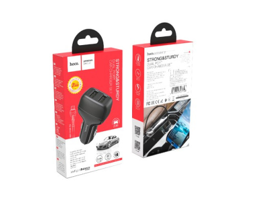 АЗП HOCO Z36 Leader 2USB/2,4A + Cable Micro Black 4+1 mag-69314747277569403