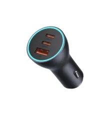 АЗП Baseus Golden Contactor Pro Triple Fast Charger Car Charger 65W U+C+C Dark Gray CGJP010013 mag-6932172610289144169